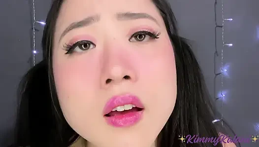 Up-Close Jerk Off Encouragement on her Pretty Asian Face -ASMR JOI