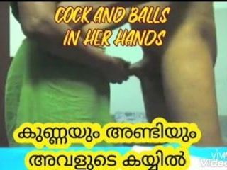 COCK AND BALLS IN HER HANDS