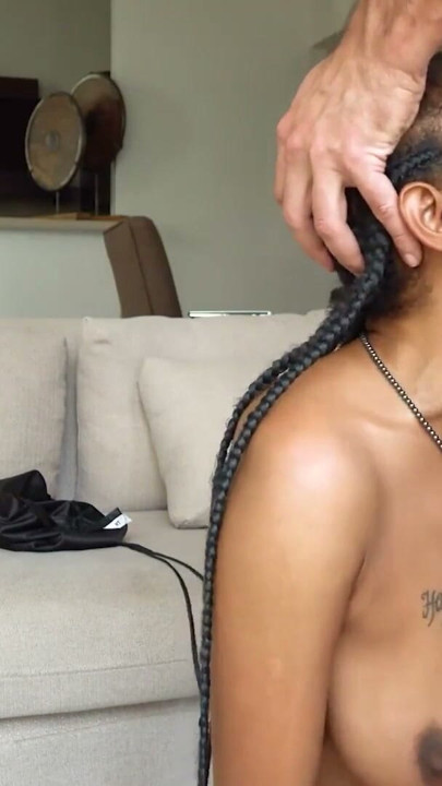This BIG ASS EBONY teen wanted England bad... climbed on my cock and SWALLOWED CUM for it | Clip 1
