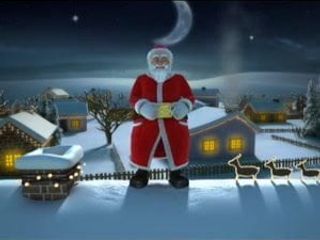 Der Weihnachtsmann wünscht frohe Weihnachten (01)