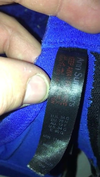 Blue bra cum