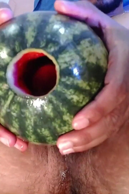 Come and Cum While You Watch Me Masturbate and Cum While Fucking This Watermelon