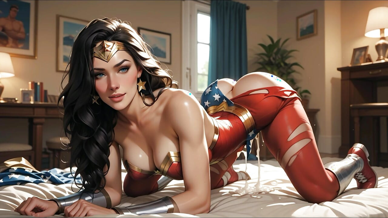 Mary przebrana za Wonder Woman (PleasureSex16)