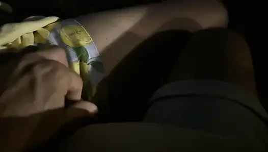 Sexy braless wife reaches an orgasm in public when I rub her clit in a night bar