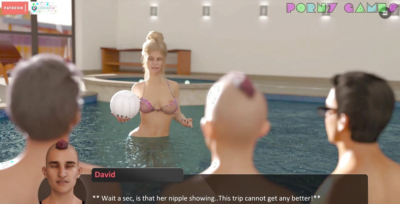 El libro de hechizos - tetas milf junto a la piscina (1)