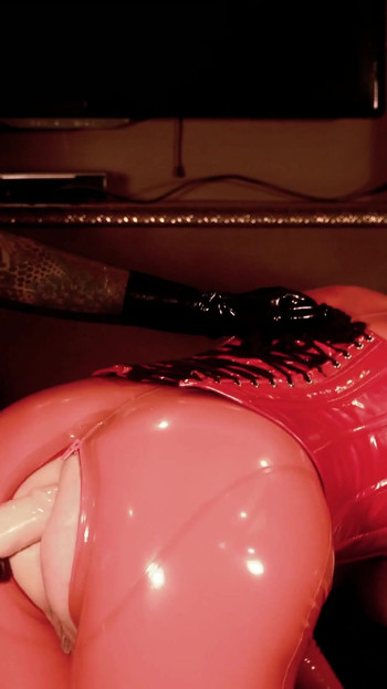 Epic moment from "Femdom Lesbian Pussy Masturbation in Latex - FREE porn video"