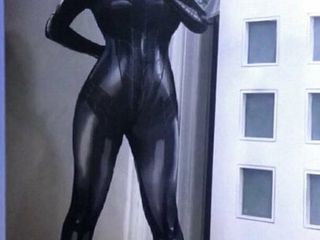 Mujer spiderman cosplay homenaje figura y medias muy calientes