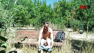 Jerking off in the park part 2