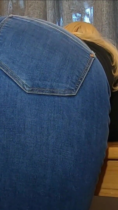 Unforgettable moment from "Again?  STEPMOM  lends him her nice ass in jeans to jerk off and cum  - Shely81"