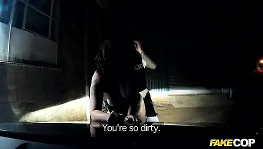 Fake Cop - Young Partygoer Frisked in an Alleyway and Sucks Cock POV