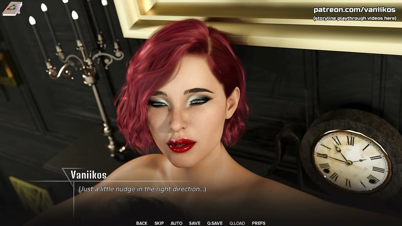 Dominantna crvenokosa MILF šefica postaje pokorna kurva kad vidi veliki kurac kolege - Taboo University(steam Game) - Part 12