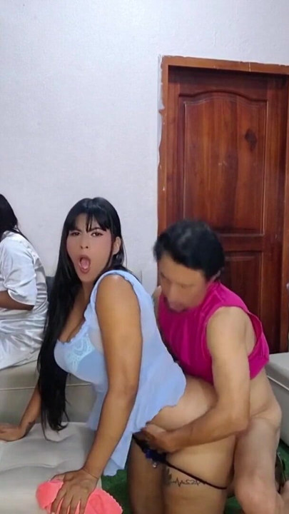 I fuck my busty stepmother while my stepdaughter watches us | Clip 2