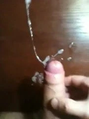 Cum on my table