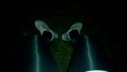Shiny black pantyhose with sport look