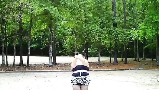 Angie Kimber and I play with balloons out side