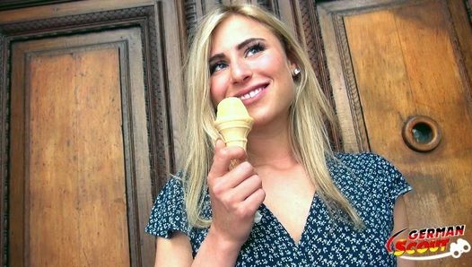 German Scout - das blonde Teen Linday verführt, beim Casting zu ficken