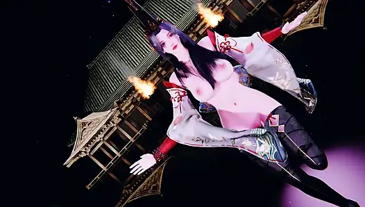 Tarian penari striptis cosplay Asia seksi 3D untukmu