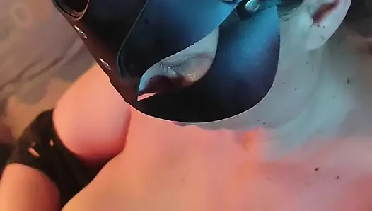 Mistress Domina pov blowjob slave finished on her big tits. Full scene on faphouse