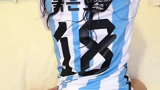Argentina after the World Cup fucks a subscriber who makes him debut