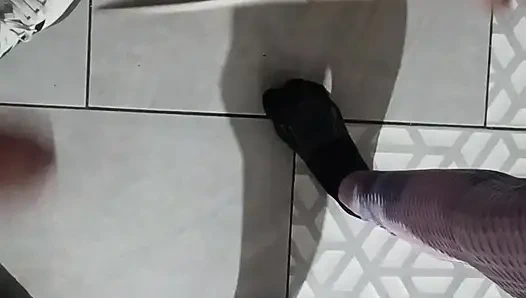 Cock and Balls beat with spatula  hard