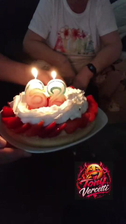 She makes a birthday wish for her 62nd birthday.