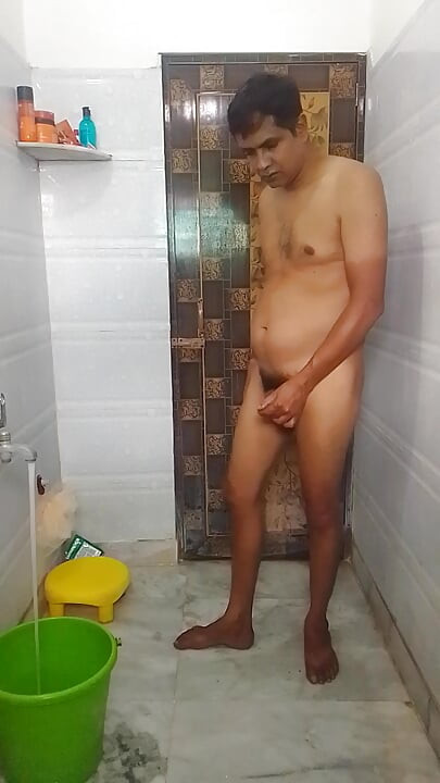Nude bathing masturbate.