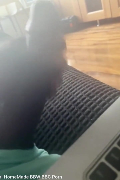 Stroking My Big Black Cock Watching Porn