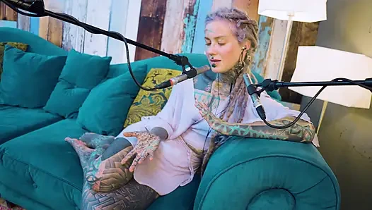 I talk about A - authentic - ASMR - Podcast - Talking - tattoo girl model goth punk dreadlocks