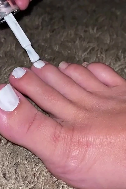 Painting My Long Toes White