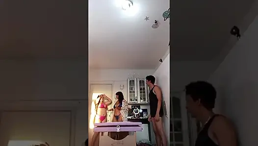 Nicoly Mattos & Pamela Pantera: Double Teaming the Newbie with Dirty Massage and Creampie!