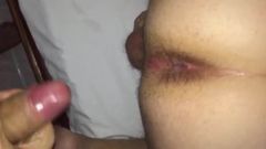 Cum on virgin ass, after first fuck