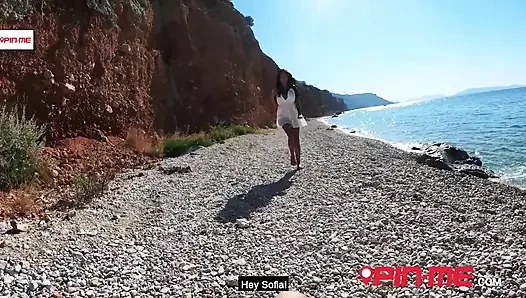 Super Hot FFM Threesome At The Beach (2 Hotties from Greece)