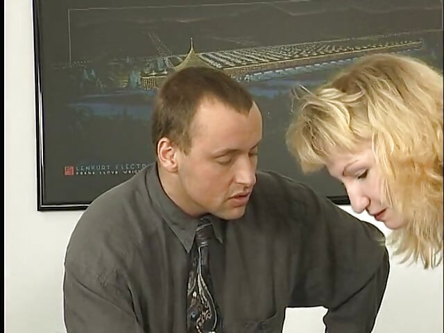 Blonde milf touches a small dick while naked