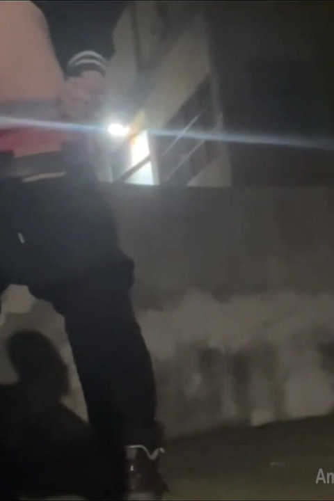Amateur Boy Caught Peeing in the Street After Party
