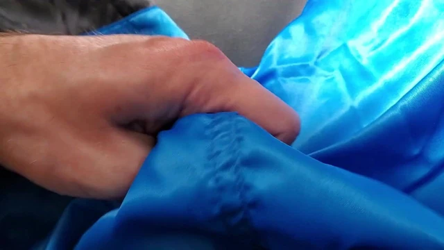 Just some casual play in my satin nylon Nike shorts