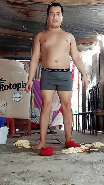 Jesus in boxer pulling his penis 174