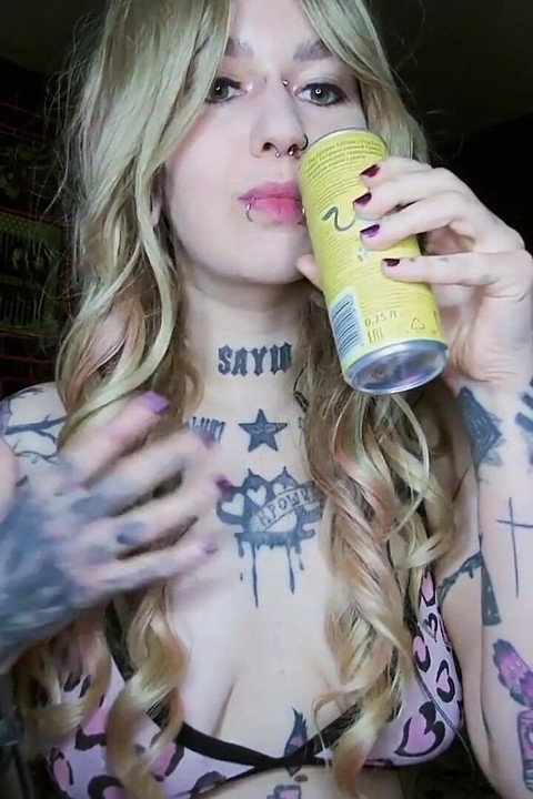 Sexy Alternative Blonde Burping