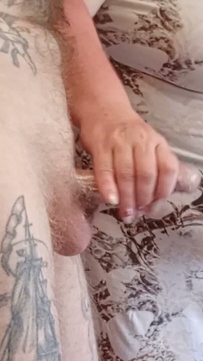 Stepmom saw my dick and started jerking it off until I cum | Clip 1