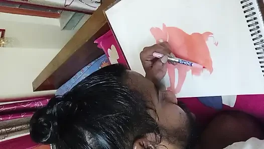 Seksi ama zavallı Hintli köylü kadın sebze parasını ödemek için bir sebze satıcısını sikiyor