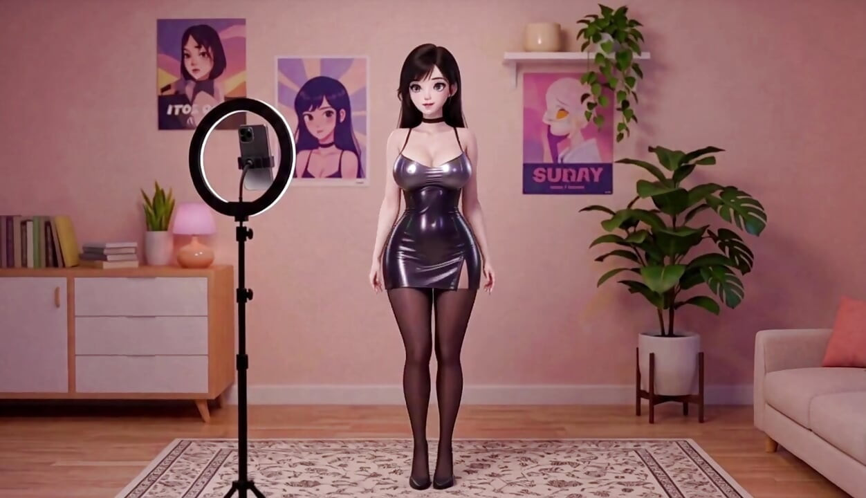 Horny Stepdaughter Influencer Gets Fucked by Stepdad After Going Live  (AI Generated)