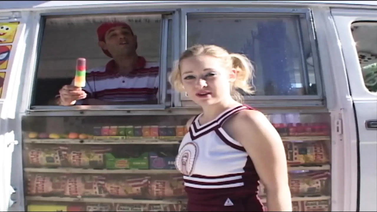 Beautyful wet pussy of cheerleader waits wide open for big penis stuff it