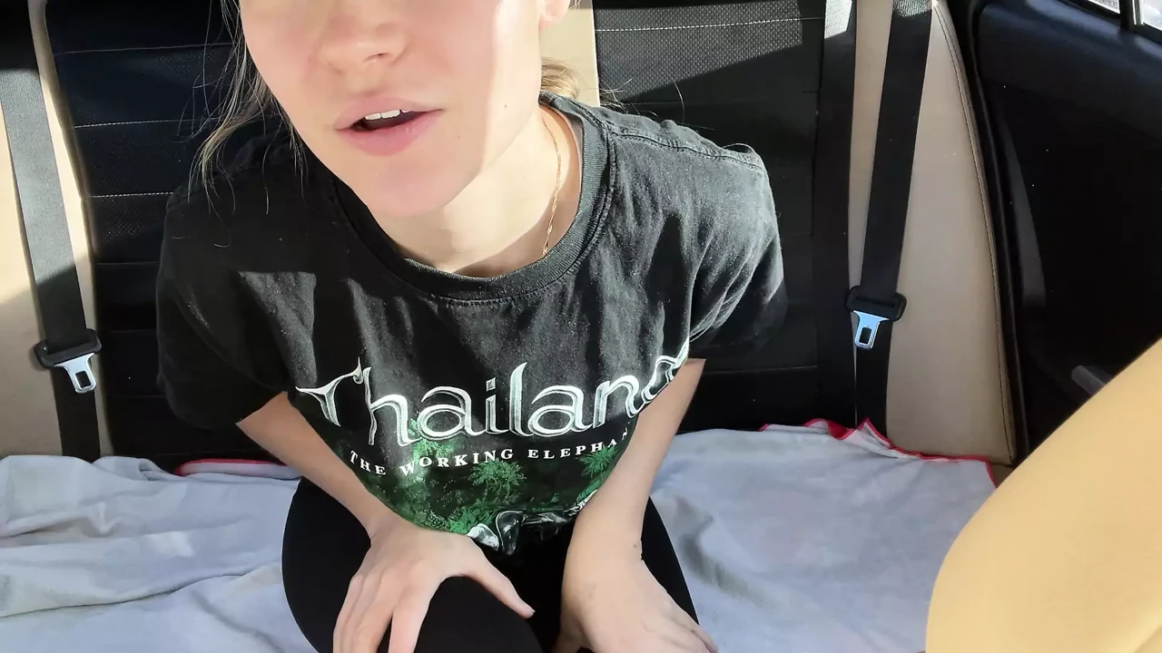 Public squirt in the backseat of someone else's car!