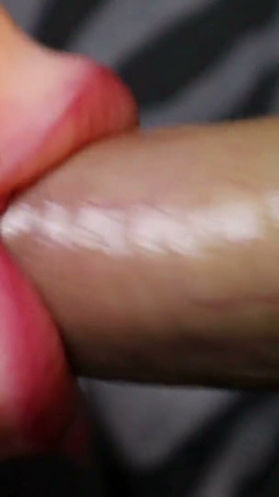 very close-up of plunging a penis into a wet mouth | Clip 2