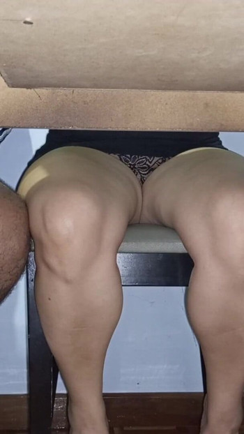 Must-see moment from "Stepdad gropes his stepdaughter's pussy while she tries to study for her exam and distracts her"