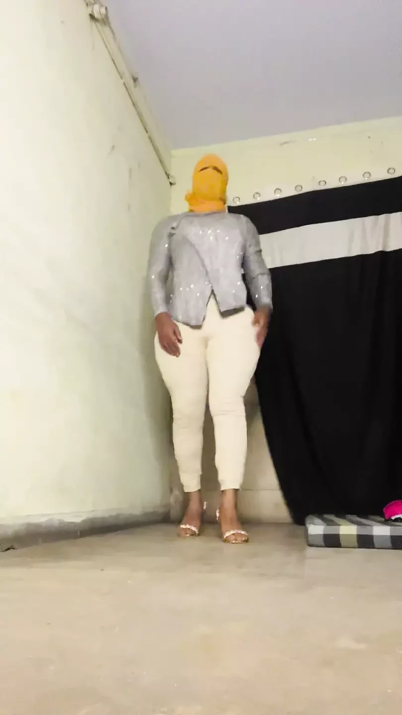 Hot crossdresser in tight dress big boobs horney