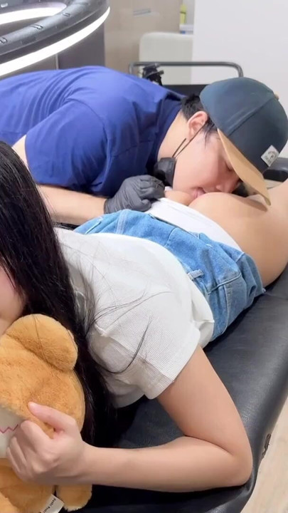 Tattoo for cute petite asian girl | Clip 1