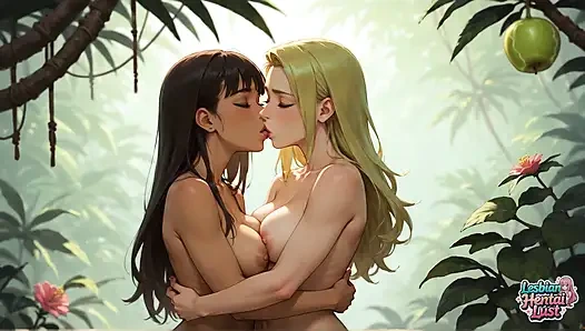 Siping Waterfall Lesbian Love - Tropical Hoes Nude Lezzie Sex!