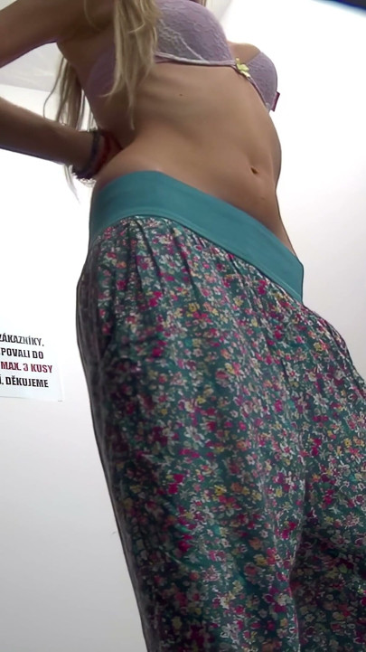 Czech Cabins 72: Skinny Blonde Strips - Every Move on Camera
