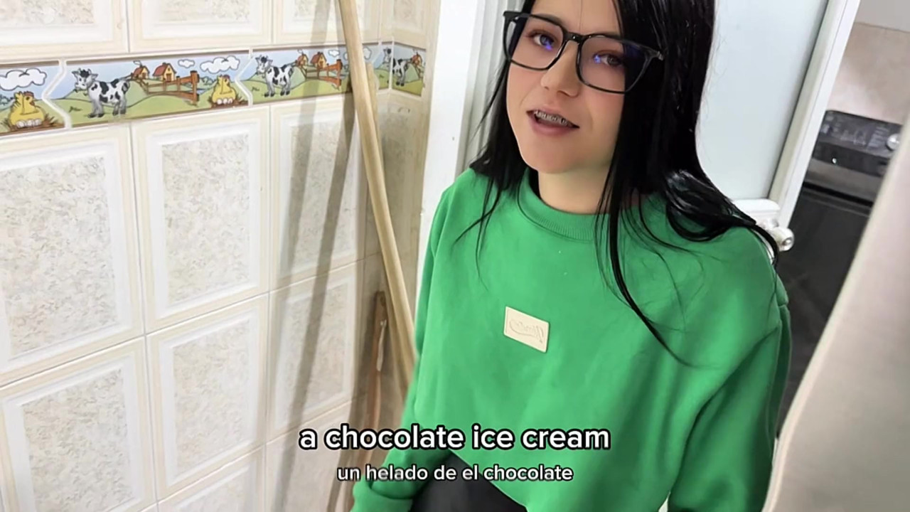 I go down to my neighbor to ask for ice cream