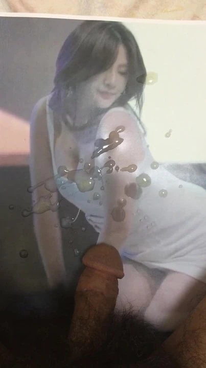 hayoung cum on her big boobs